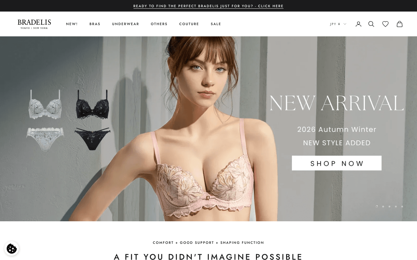 Verified live client Shopify store: Bradelis New York - Luxury Intimates & Lingerie