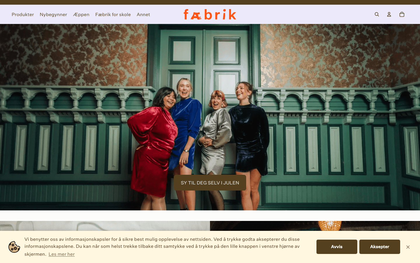 Verified live client Shopify store: Fæbrik - Sustainable DIY Fashion & Patterns